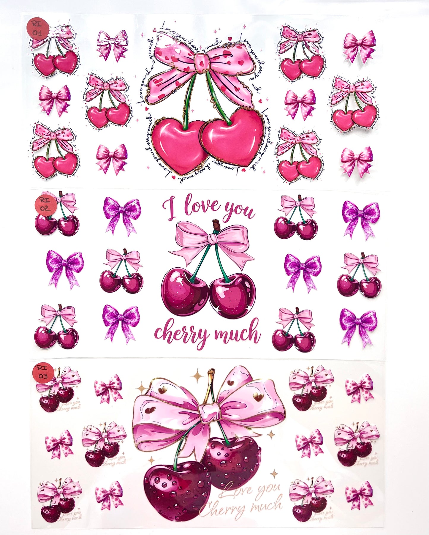 Stickers Noeuds papillons cerises