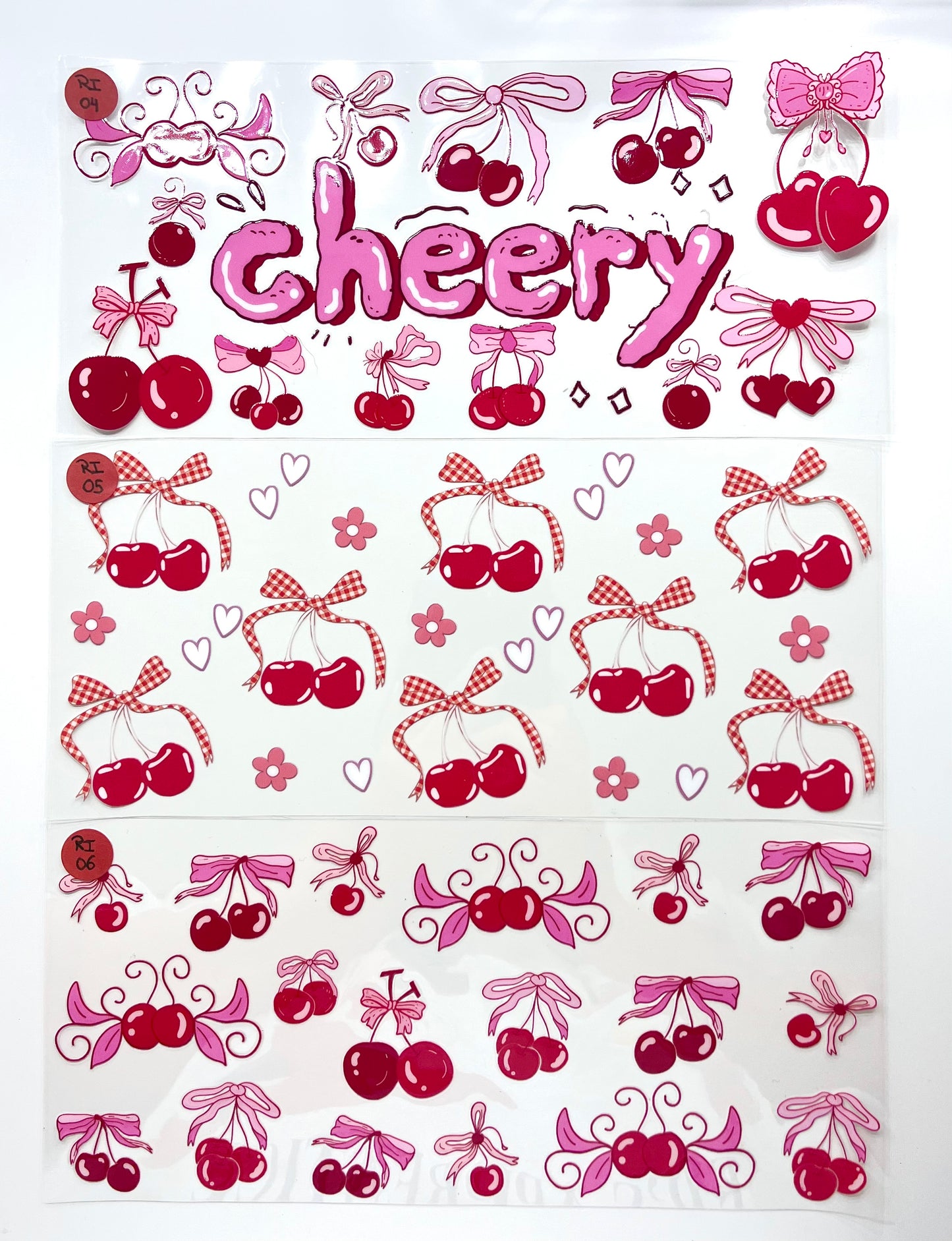 Stickers Noeuds papillons cerises