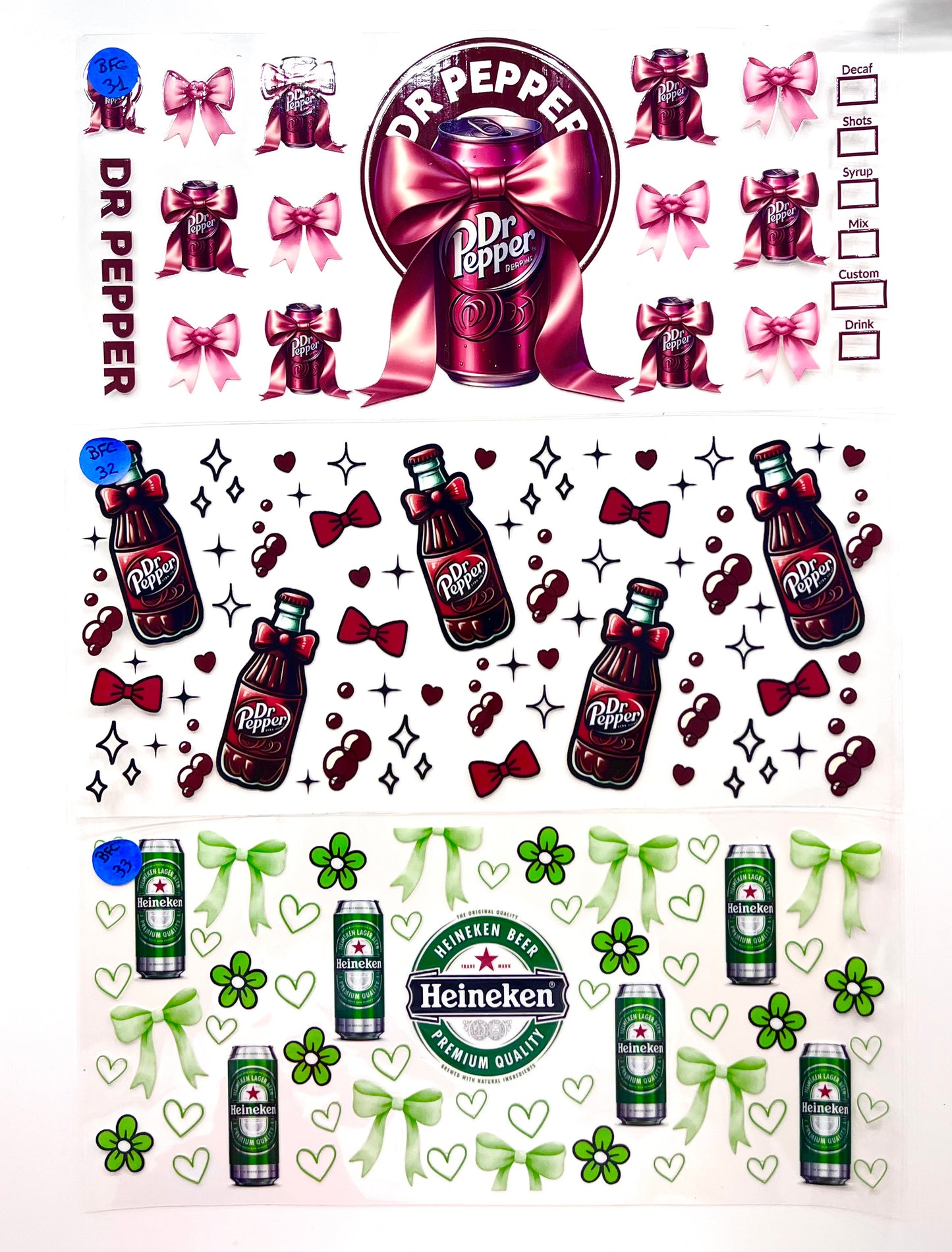 Stickers Boissons Fraiches et Chaudes